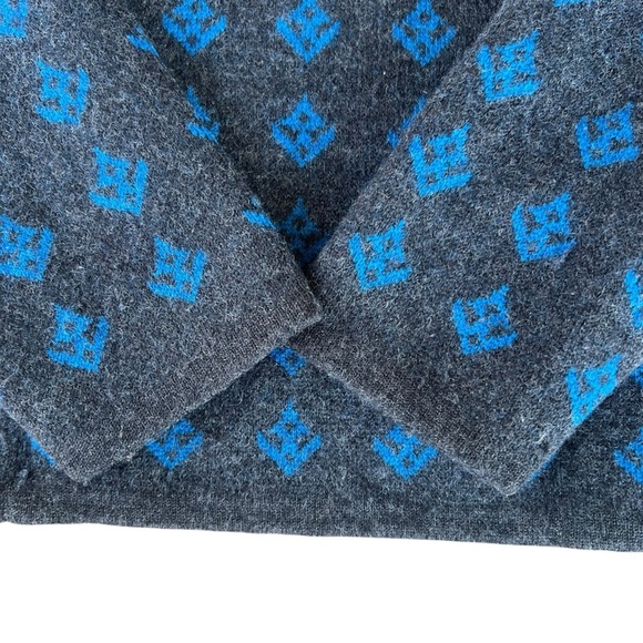 Neve Designs Snowflake Fair Isle Nordic 1/4 Zip Knit Wool Ski Sweater Large GUC - Picture 11 of 16